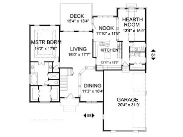 1st Floor Plan, 007H-0081