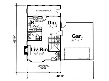 1st Floor Plan, 031H-0418