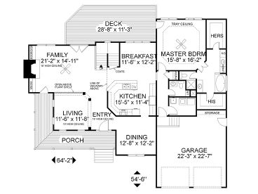 1st Floor Plan, 007H-0074
