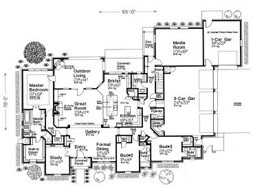 1st Floor Plan, 002H-0134