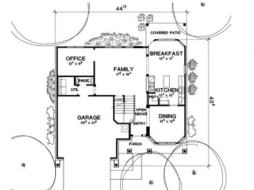 1st Floor Plan, 036H-0055
