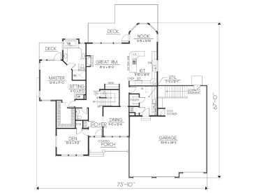 1st Floor Plan, 026H-0118