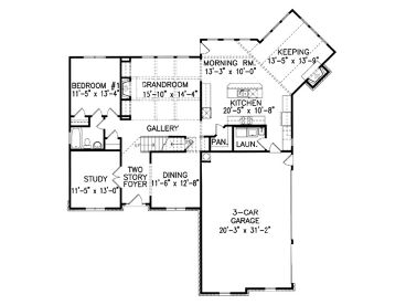 1st Floor Plan, 084H-0014