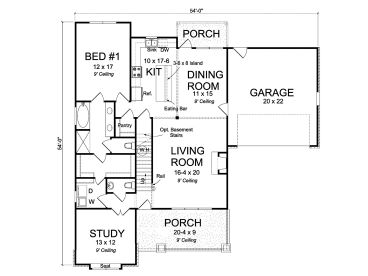 1st Floor Plan, 059H-0213