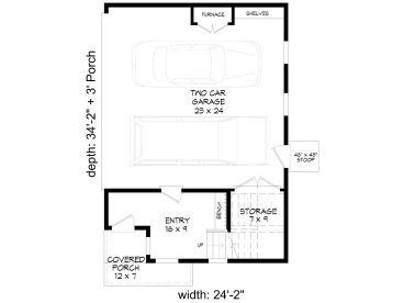 1st Floor Plan, 062H-0400