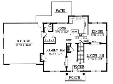 1st Floor Plan, 026H-0023