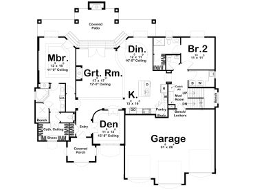 1st Floor Plan, 050H-0052