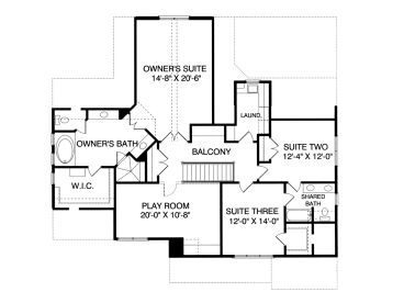 2nd Floor Plan, 029H-0024