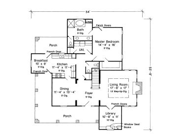 1st Floor Plan, 054H-0030