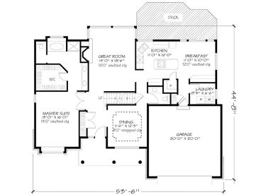 1st Floor Plan, 022H-0053