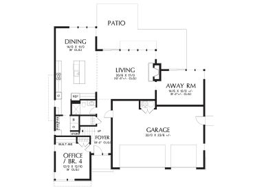 1st Floor Plan, 034H-0422