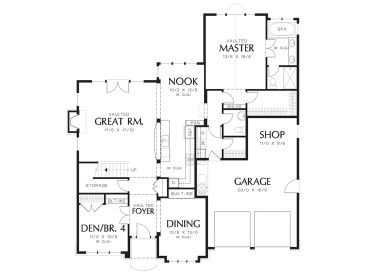 1st Floor Plan, 034H-0402