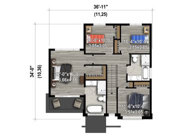 2nd Floor Plan, 072H-0260