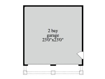 Garage Floor Plan, 053H-0077