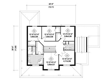 2nd Floor Plan, 072H-0145