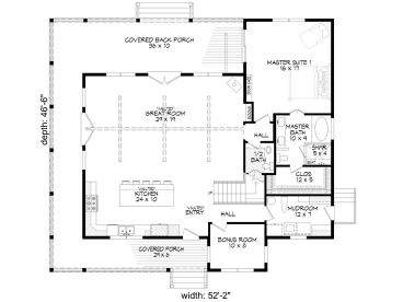 1st Floor Plan, 062H-0252