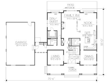 1st Floor Plan, 026H-0119