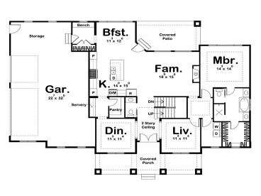 1st Floor Plan, 050H-0131