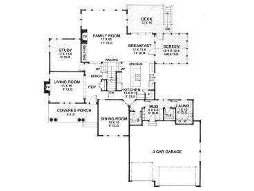 1st Floor Plan, 023H-0168