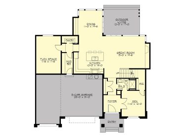 1st Floor Plan, 035H-0125