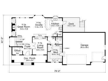 1st Floor Plan, 023H-0111