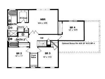 2nd Floor Plan, 014H-0055