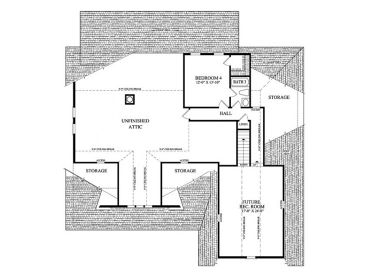 Opt 2nd Floor Plan, 063H-0074