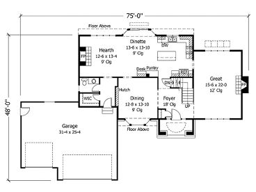 1st Floor Plan, 023H-0013