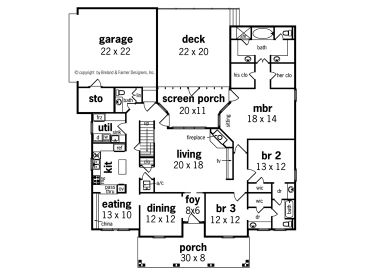 1st Floor Plan, 021H-0180