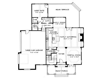 1st Floor Plan, 029H-0029