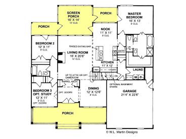 1st Floor Plan, 059H-0070