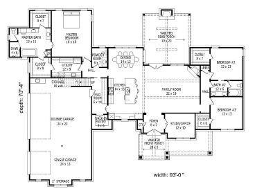 1st Floor Plan, 062H-0101