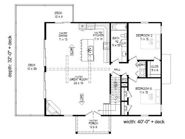1st Floor Plan, 062H-0209