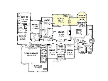 1st Floor Plan, 059H-0087