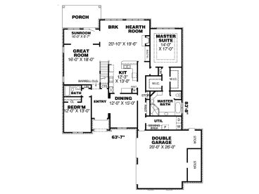 1st Floor Plan, 011H-0044