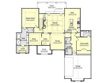1st Floor Plan, 080H-0004