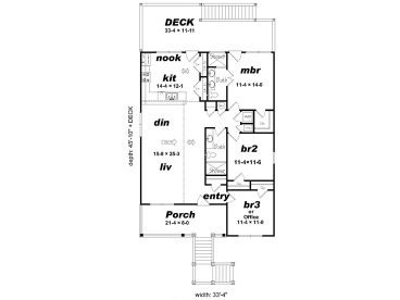 1st Floor Plan, 062H-0178