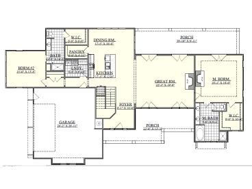 1st Floor Plan, 080H-0021
