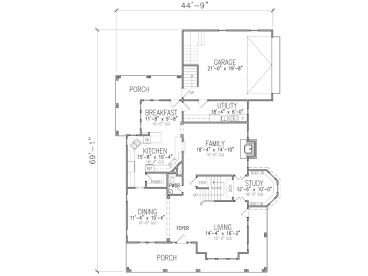 1st Floor Plan, 054H-0071