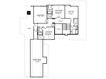 2nd Floor Plan, 029H-0058