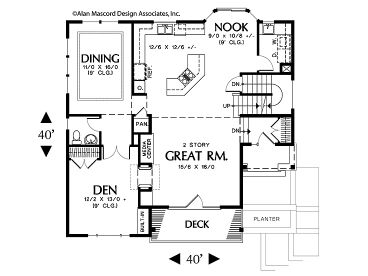 1st Floor Plan, 034H-0020