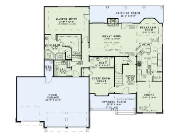 1st Floor Plan, 025H-0286