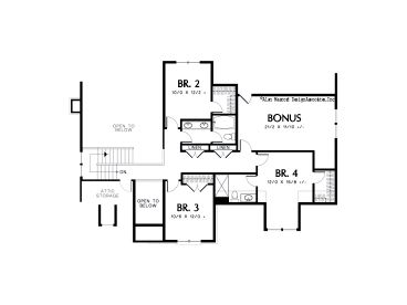 2nd Floor Plan, 034H-0167