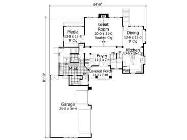 1st Floor Plan, 023H-0170