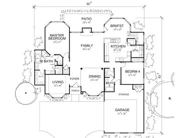 1st Floor Plan, 036H-0022
