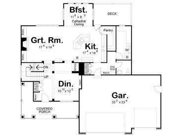 1st Floor Plan, 050H-0350