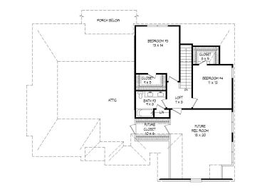 2nd Floor Plan, 062H-0084