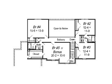 2nd Floor Plan, 061H-0107
