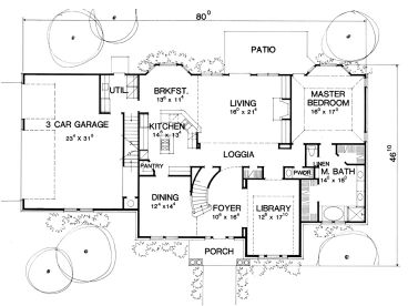 1st Floor Plan, 036H-0028