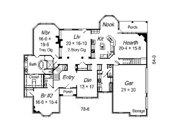 1st Floor Plan, 061H-0149